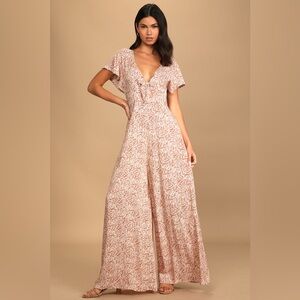 Wide leg Lulu’s floral jumpsuit